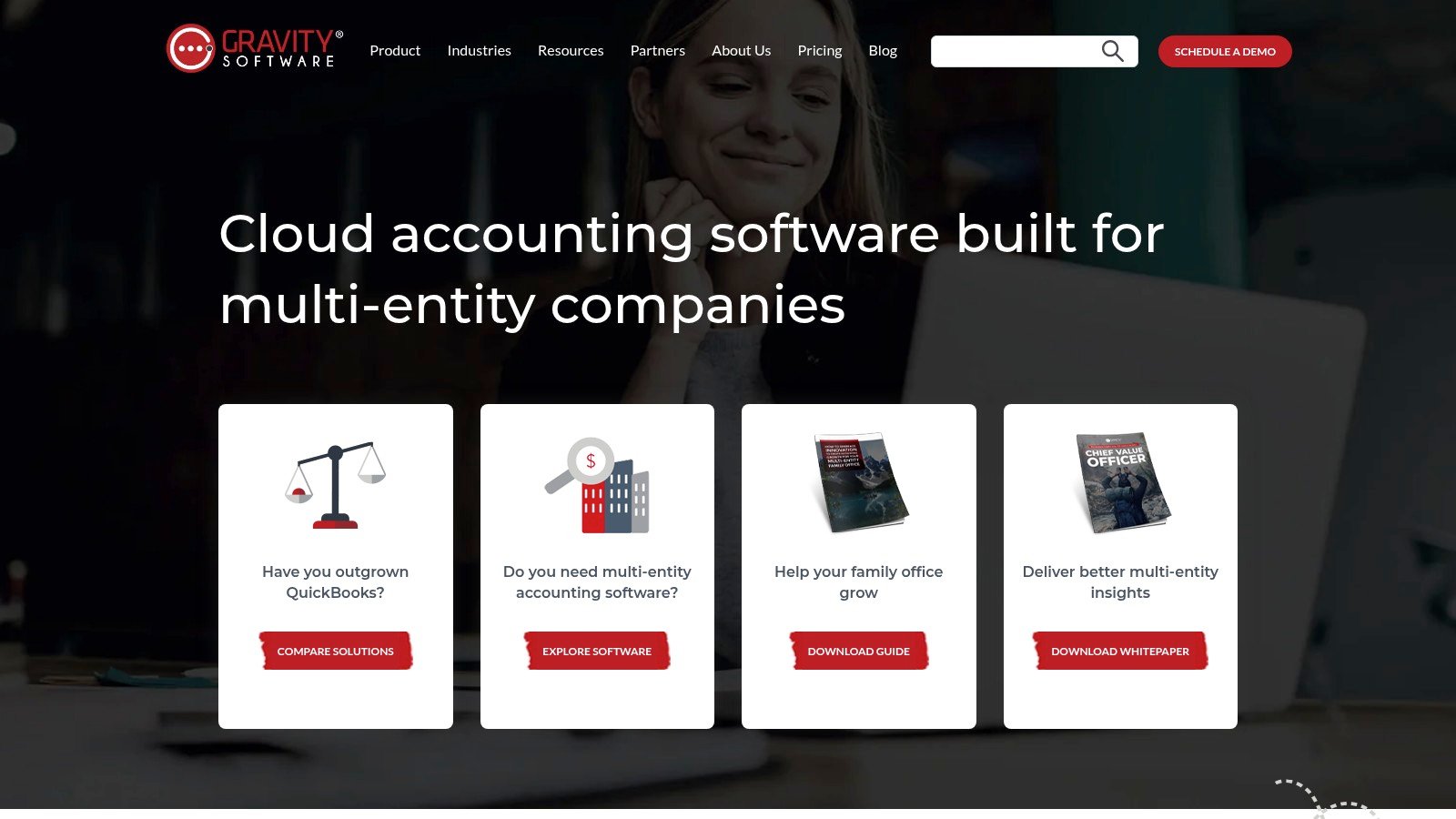 Gravity Software website homepage