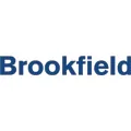 Brookfield wordmark logo in bold dark navy lettering, a Sage Intacct customer reference published by Sage