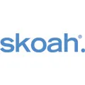skoah wordmark logo in blue lower case lettering ending in a full stop, a Sage Intacct customer reference published by Sage