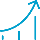 Icon of a person and upward arrow representing finance leaders freed for growth work