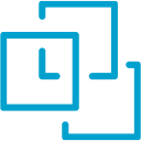 Icon of a segmented chart representing real-time multi-dimensional reporting