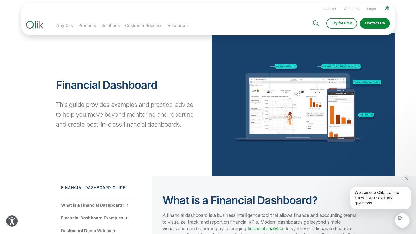 Qlik Financial Dashboard Examples