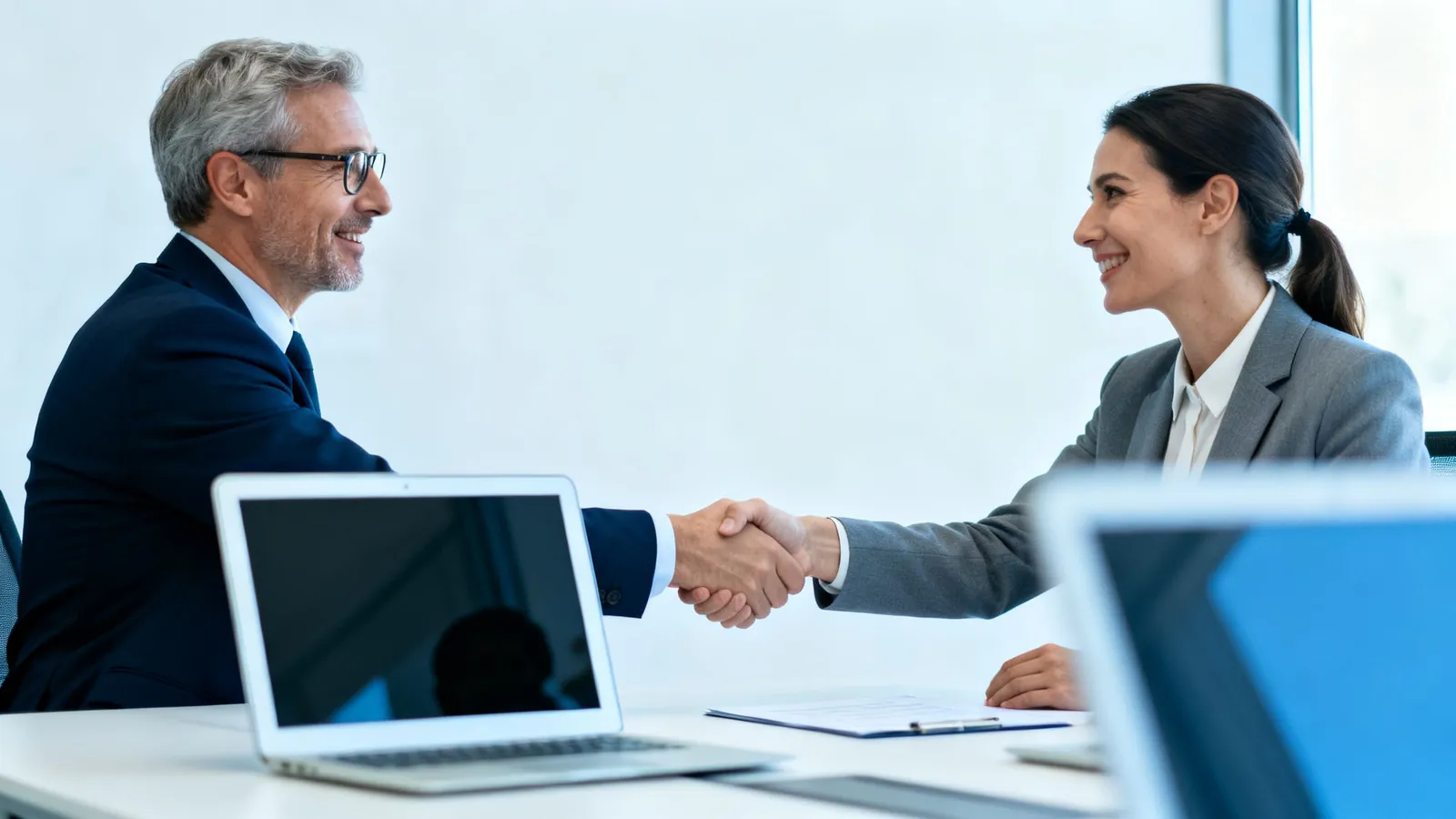 A CFO and a consultant at the end of a planning meeting