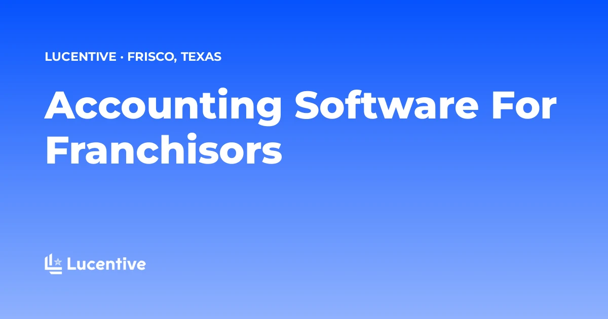 Title card: accounting systems for franchise brands