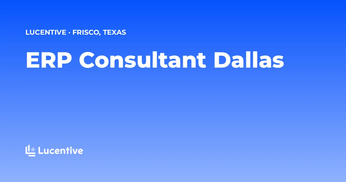 Title card: ERP consulting in Dallas-Fort Worth