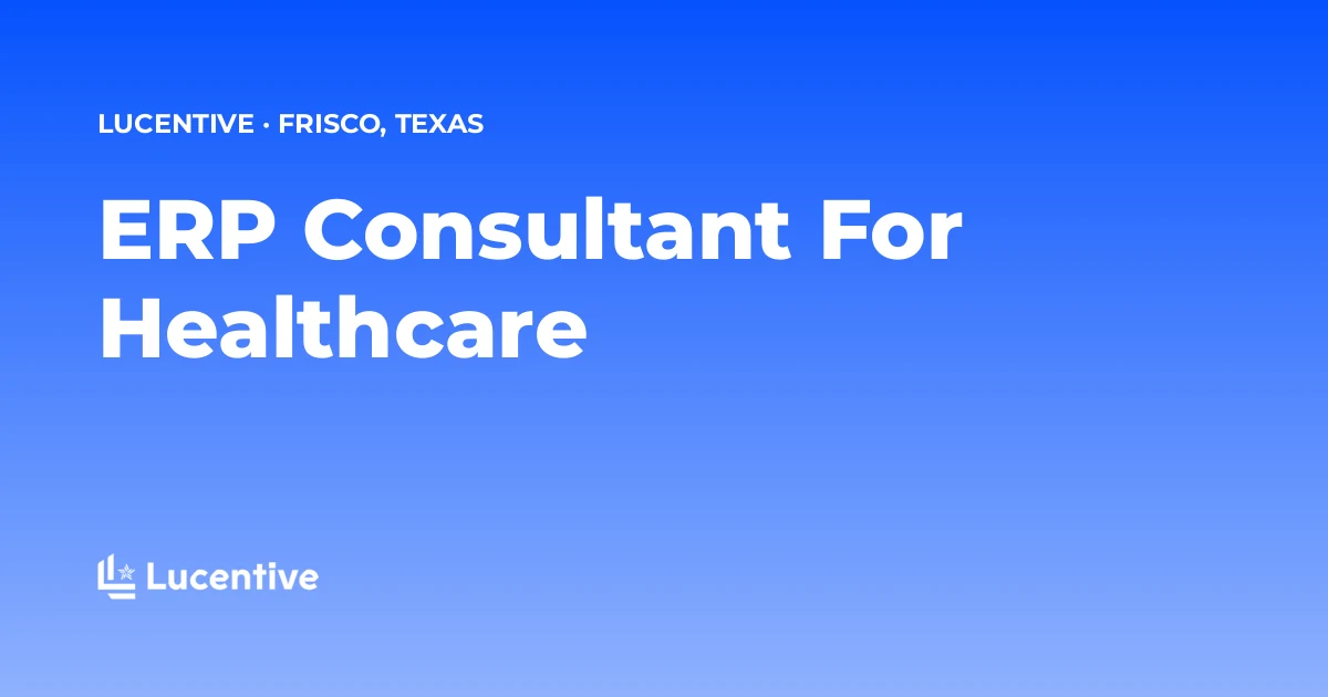 Title card: ERP consulting for healthcare finance teams