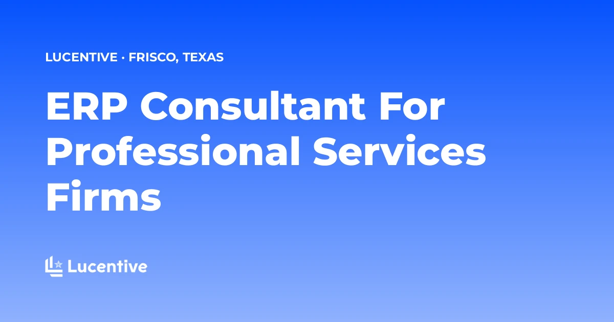 Title card: ERP consulting for consulting, engineering and agency firms