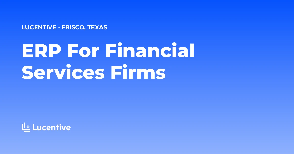 Title card: ERP for wealth managers, insurers and lenders