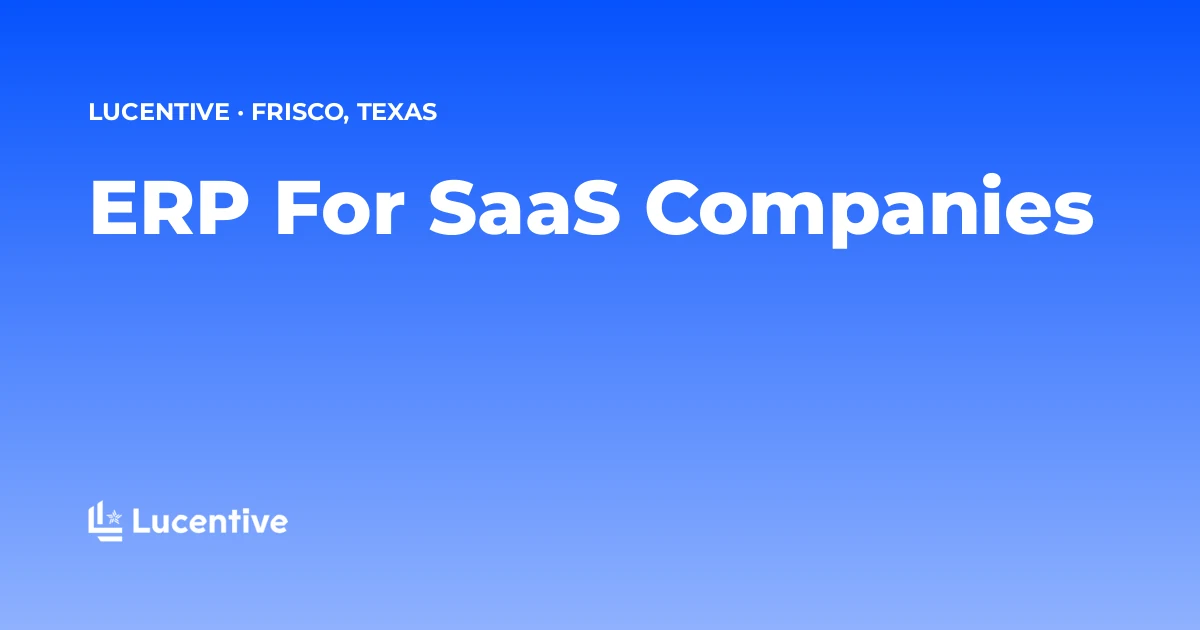 Title card: ERP for subscription software companies
