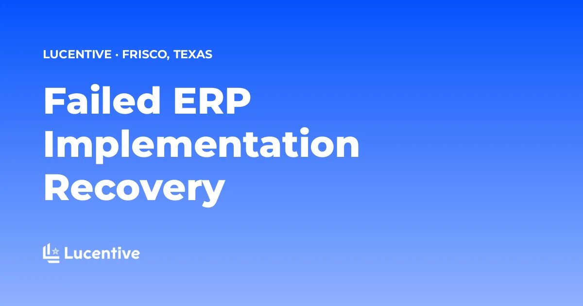 Title card: recovering a stalled ERP project