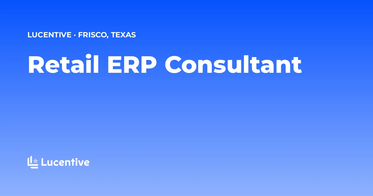 Title card: ERP consulting for retailers